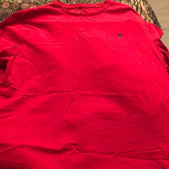 POLO by RALPH LAUREN XL Red long sleeve tee crew neck oversized  like new - Picture 1 of 8